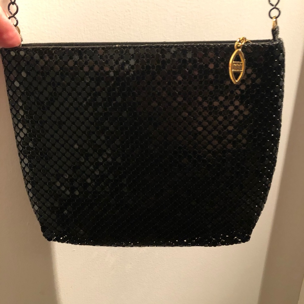 Glam Black Evening Purse w/ Gold charm!!! Like New!!!